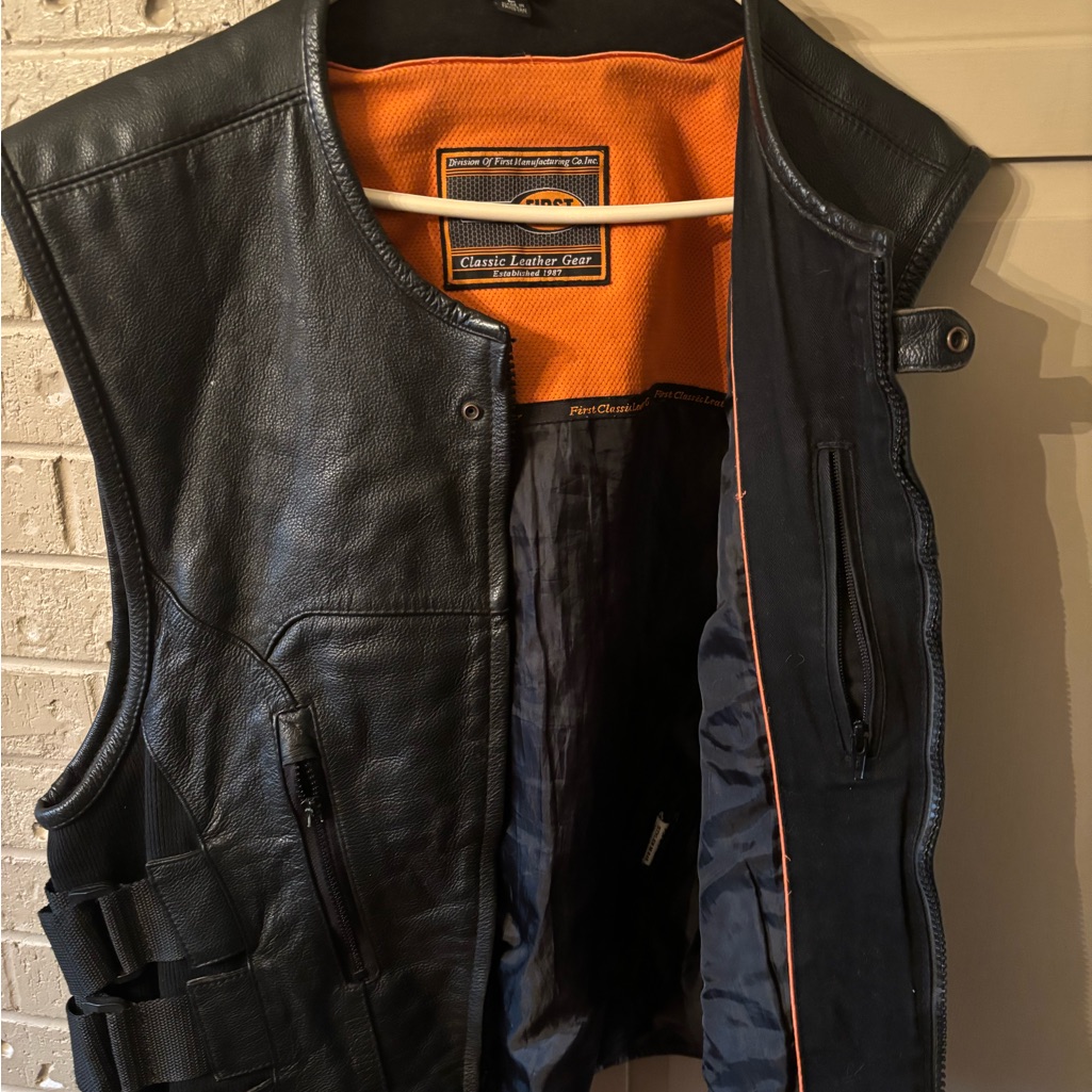First Classic Leather Vest For Men First Classic Leather Vest For Men